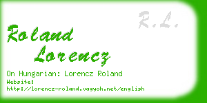 roland lorencz business card